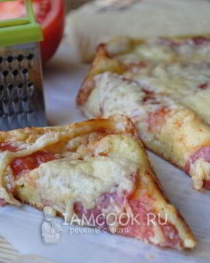 Пицца из жидкого теста на кефире