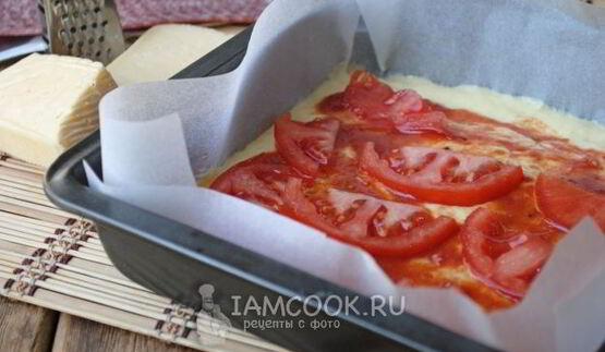 пицца из жидкого теста на кефире