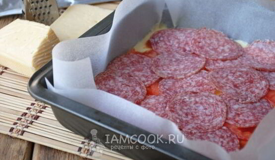 пицца из жидкого теста на кефире