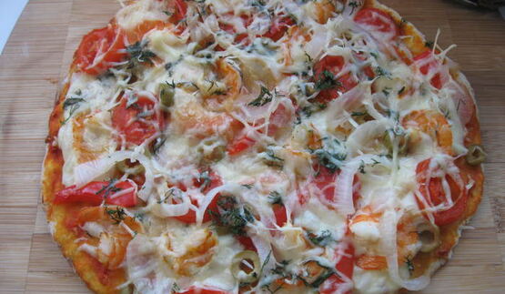 пицца на творожном тесте