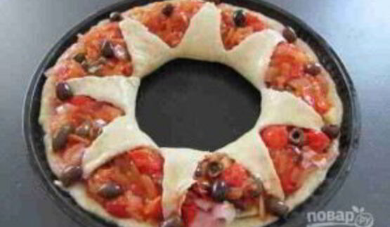 пицца цветок