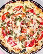 Творожная пицца с грибами