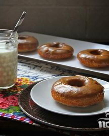 Рецепт банановых пончиков с арахисовой глазурью