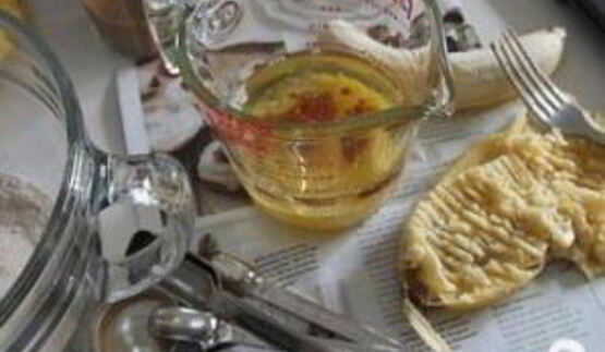 банановые пончики с арахисовой глазурью