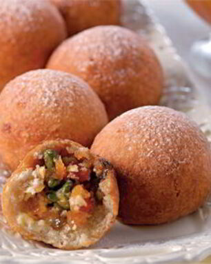 Быстрые творожно-фруктовые пончики