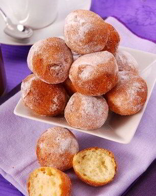 Круглые творожные пончики