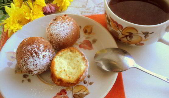 пончики на сгущенном молоке