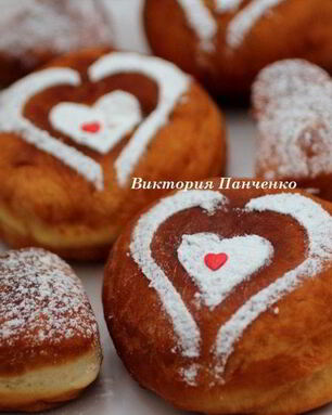 Пончики с шоколадом для всех влюбленных