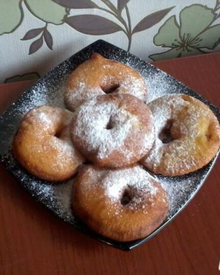 Рецепт пончиков с яблоком