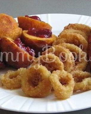 Тыквенные пончики с кольцами кальмаров