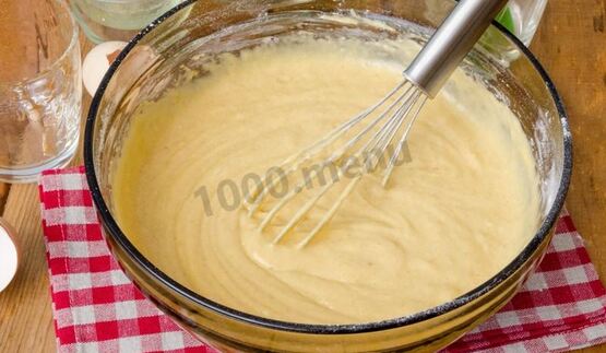 коврижка на кефире с вареньем