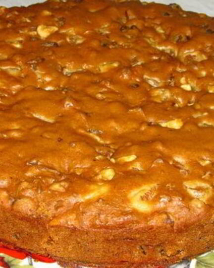 Рецепт постной коврижки с изюмом и грецким орехом