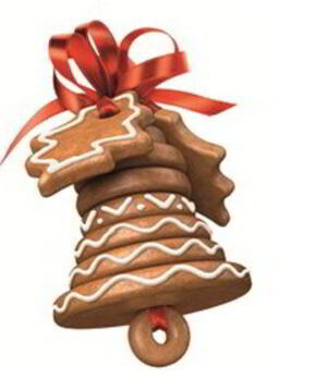 Пряник с глазурью Рождественский колокольчик