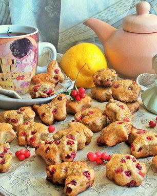 Пряники с брусникой на цельнозерновой муке