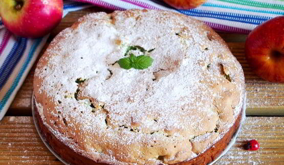 мятная шарлотка