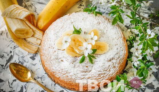 шарлотка с бананами