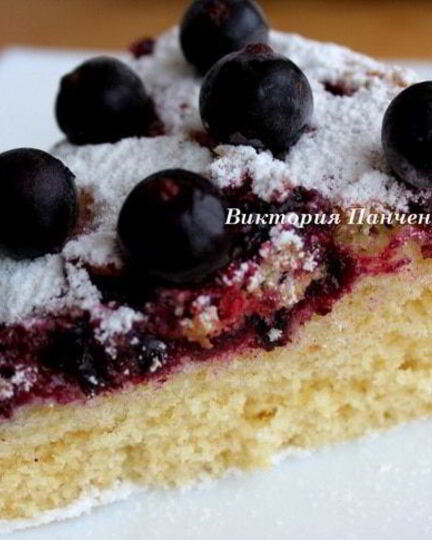 Рецепт шарлотки с черной смородиной из мультиварки