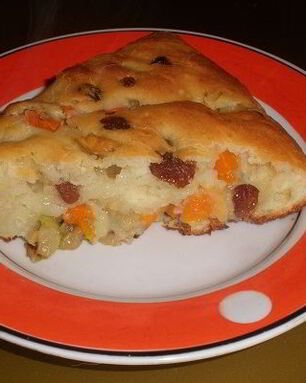 Шарлотка с тыквой и яблоками