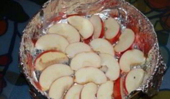 шарлотка с яблоками без масла