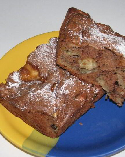 Рецепт шарлотки шоколадной с яблоками