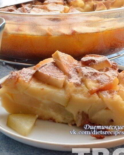 Рецепт творожно-яблочной шарлотка