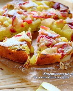 Яблочная шарлотка диетическая