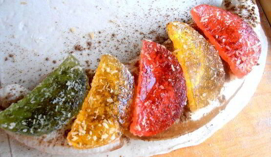 банановый штрудель в мармеладной карамели