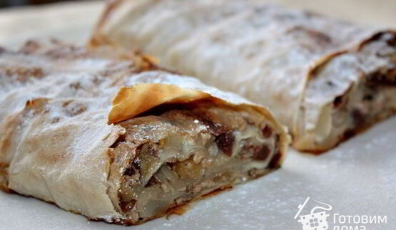 грушево-творожный штрудель