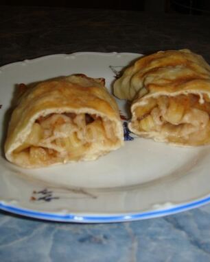 Постный яблочный штрудель