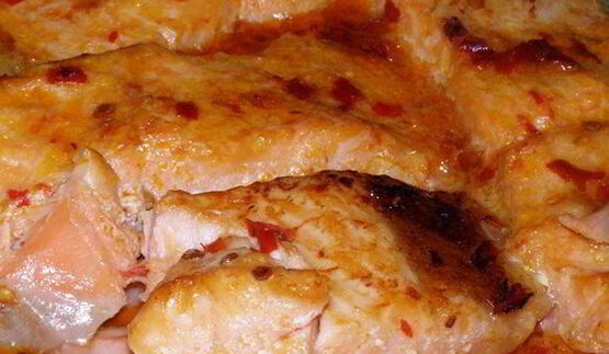 штрудель из творожного теста с лососем