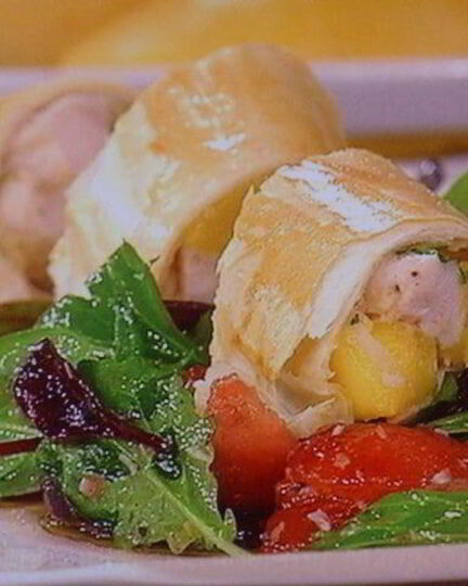 Рецепт штруделя с курино-манговой начинкой