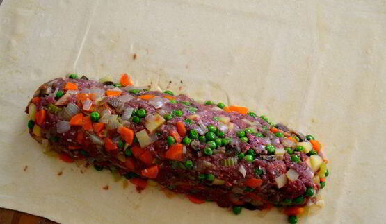 штрудель с мясом