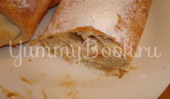 штрудель с яблоками и творогом