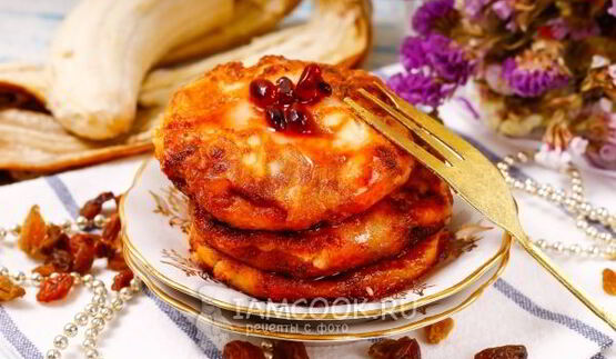 сырники без яиц с бананом