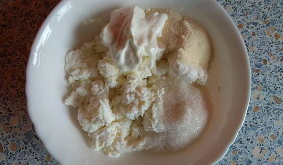 сырники с шоколадной пастой