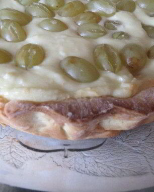 Творожник с виноградом