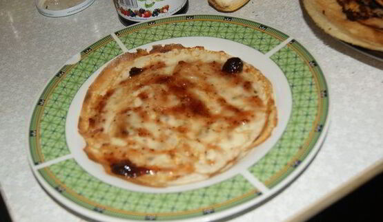 банановый торт из блинов