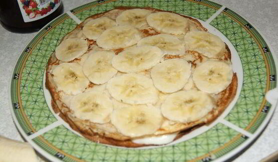 банановый торт из блинов