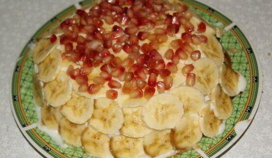 банановый торт из блинов