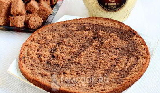 бисквитный торт панчо со сливочным кремом и ягодами