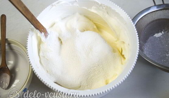 бисквитный торт с творожным кремом