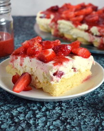 Рецепт клубничного торта с белым шоколадом