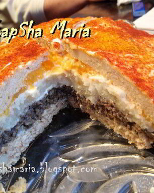 Куриный слоеный торт с грибами и цветной капустой