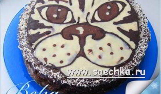 польский шоколадный торт с тигренком