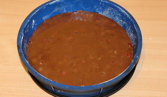 шоколадно-малиновый торт с творожно-сливочным кремом