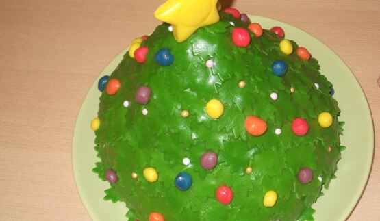 торт елочка