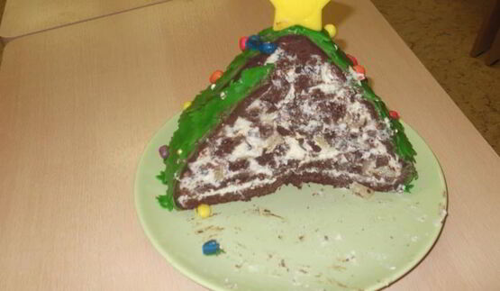 торт елочка