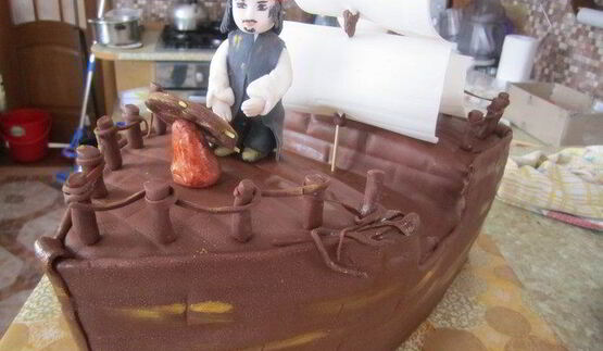 торт корабль