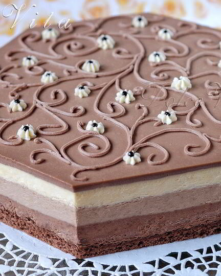 Рецепт торта-мусса три шоколада