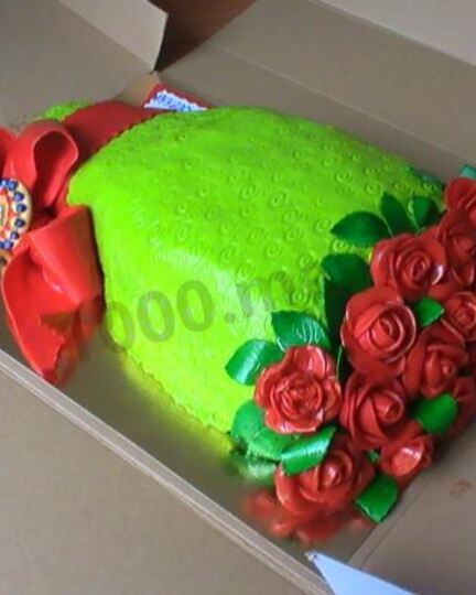 Рецепт торта с бантом из мастики букет роз